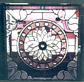An example of beveled glass in a front door panel